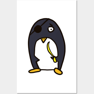 Pirate - funny penguin Posters and Art
